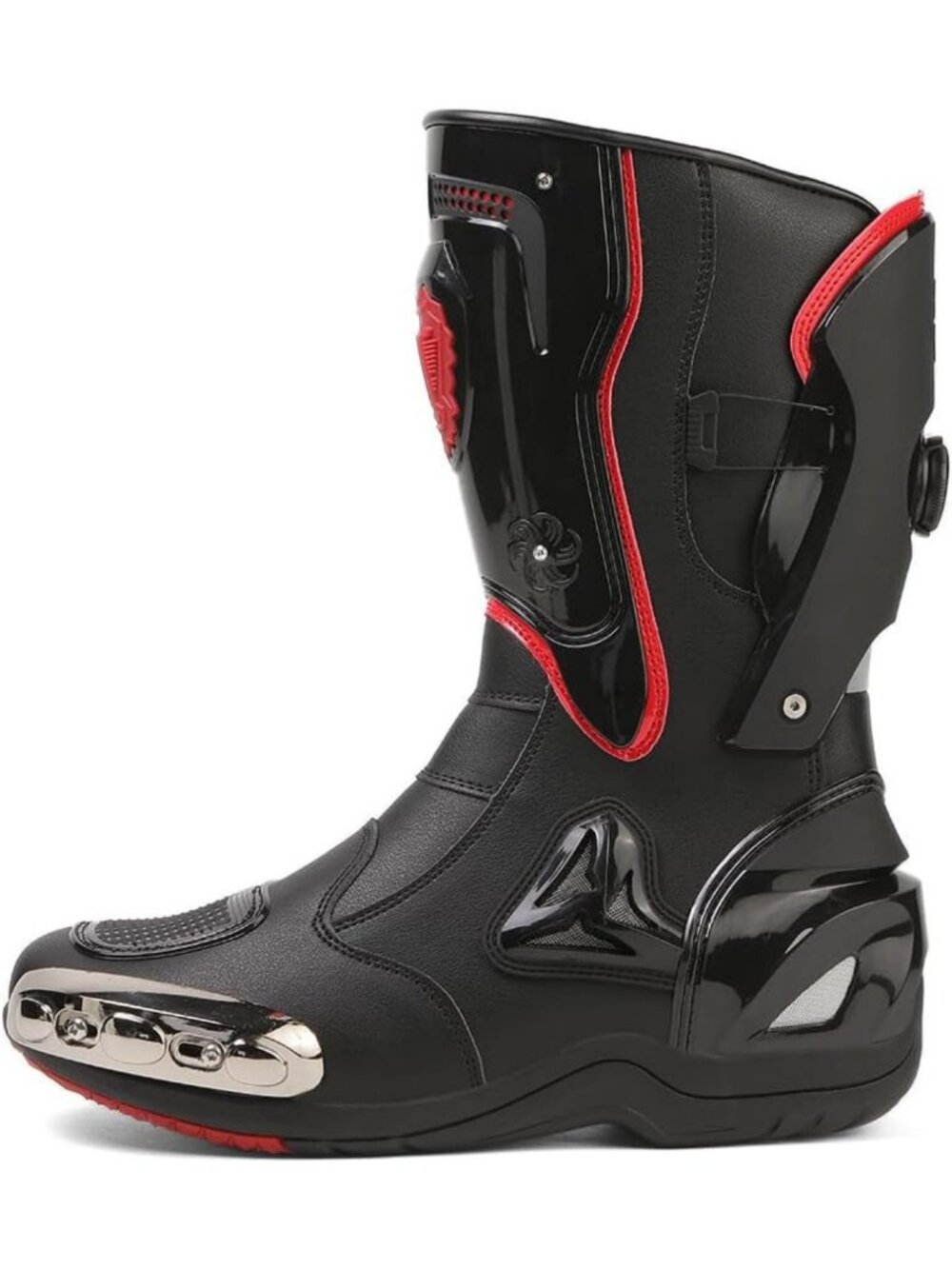 Unisex Motorcycle Riding Boots - Leather, Anti-Slip, Protective Racing Footwear